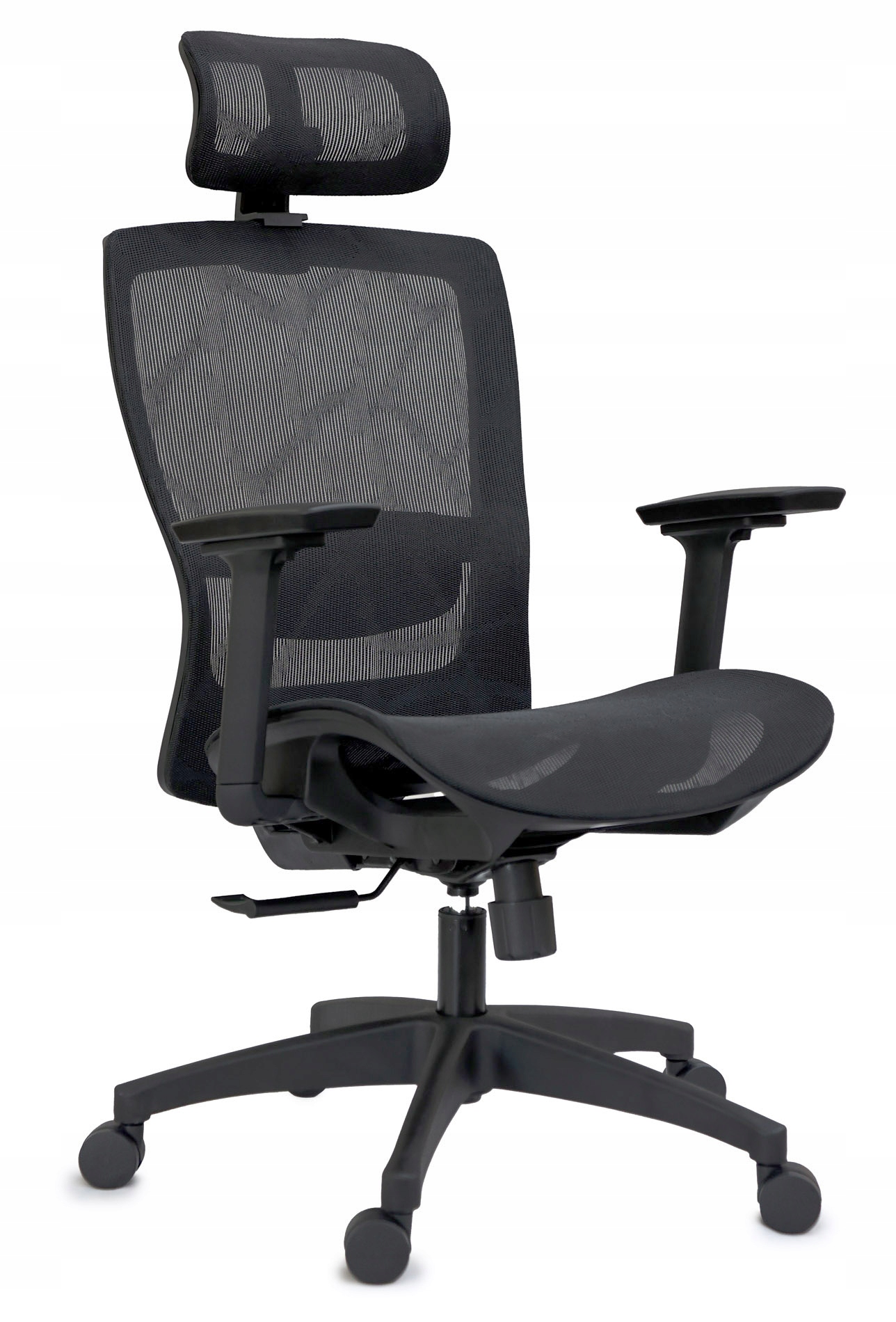 Pohodlná ergonomická nastaviteľná kancelárska stolička FXC004, podrúčky, opierka hlavy
