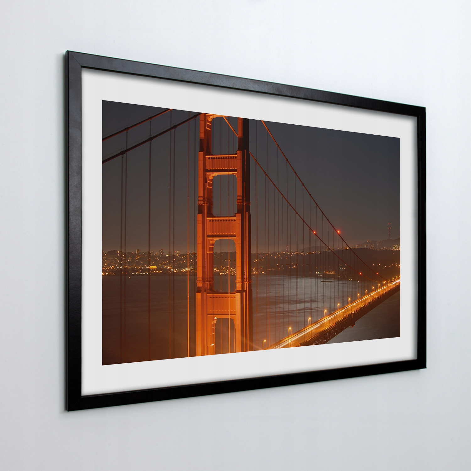 Nástěnný obraz v rámu Most Golden Gate noc 70x50