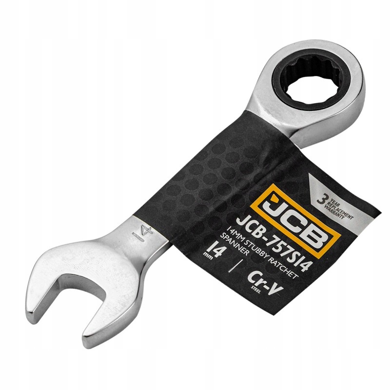 Jcb Klucz płasko-oczkowy z grzechotką 14 mm, krótki, 115 mm (58207)