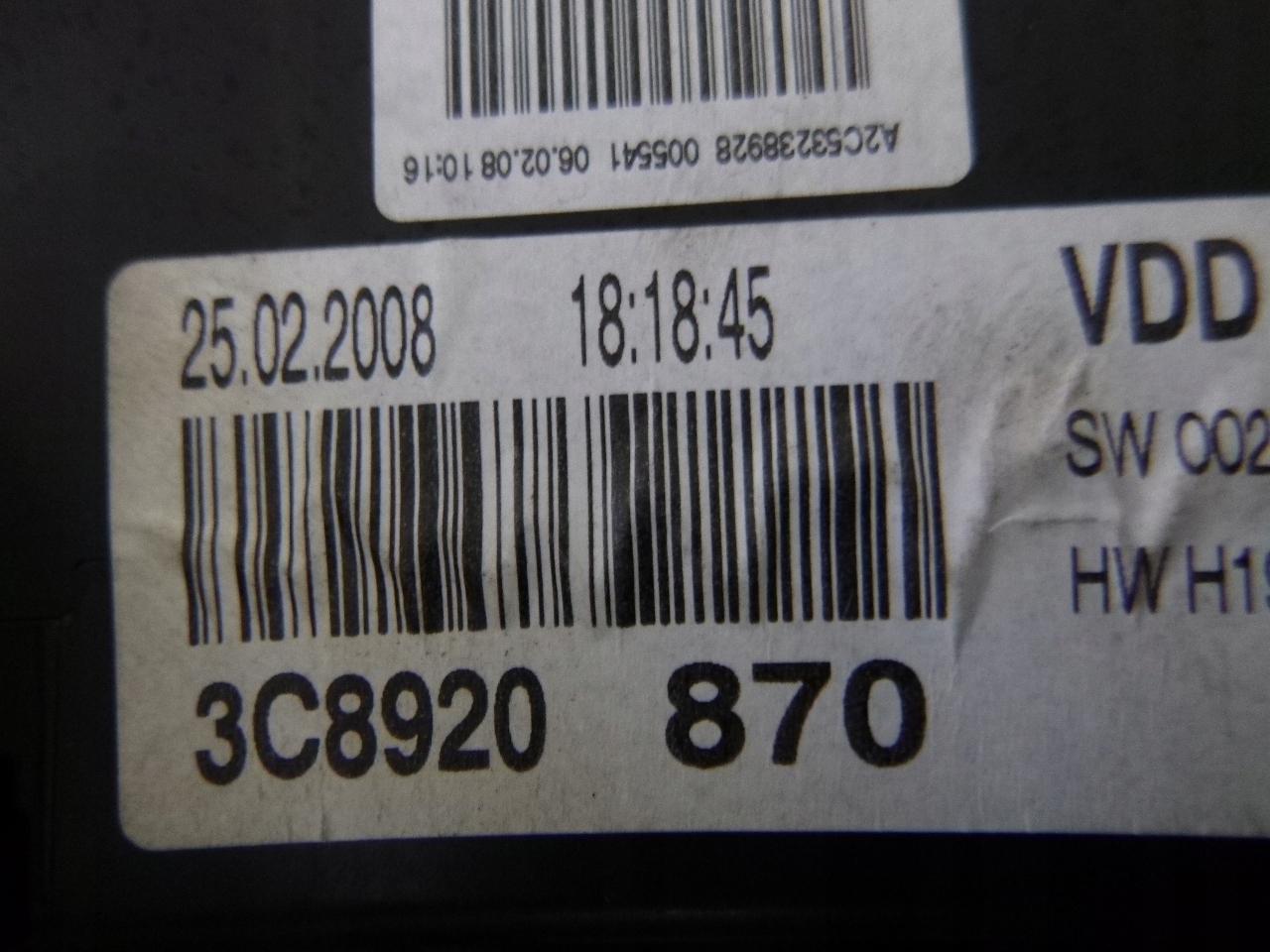 PASSAT CC 08- 1.8 TSI dials dials 3C8920870 EU