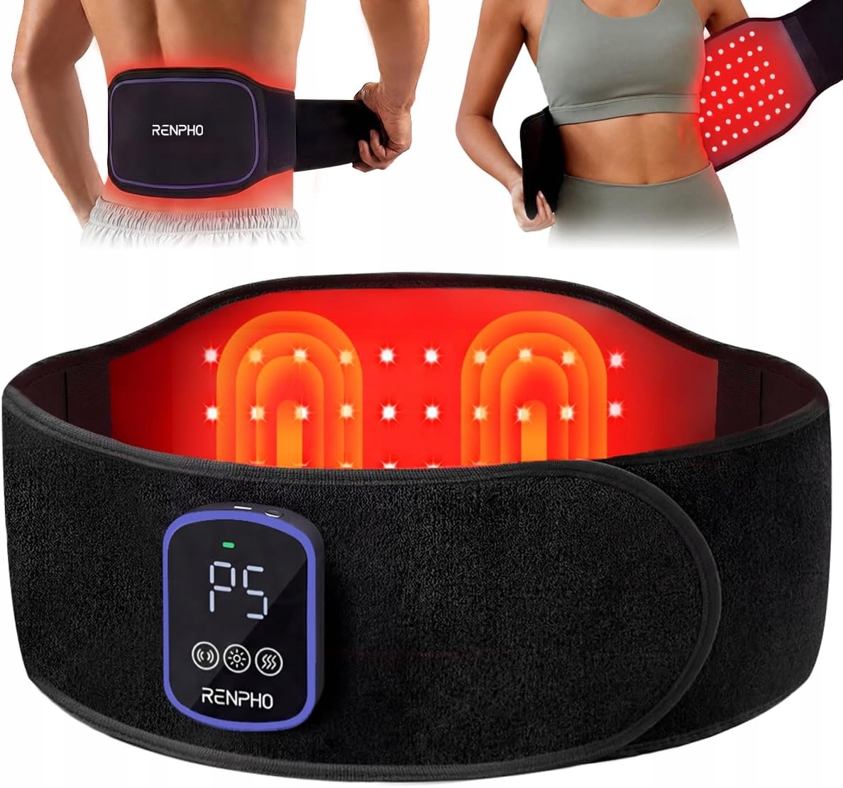 Renpho Bezprzewodowy Pas Termiczny Led 3W1 Terapia Podczerwienią 850NM