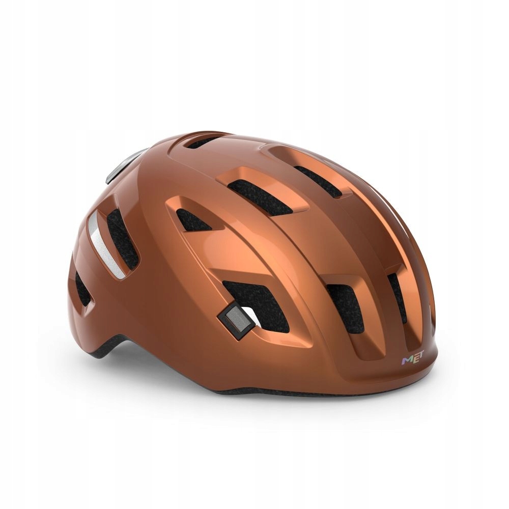Kask rowerowy Met E-mob z lampką M 56-58 cm brown
