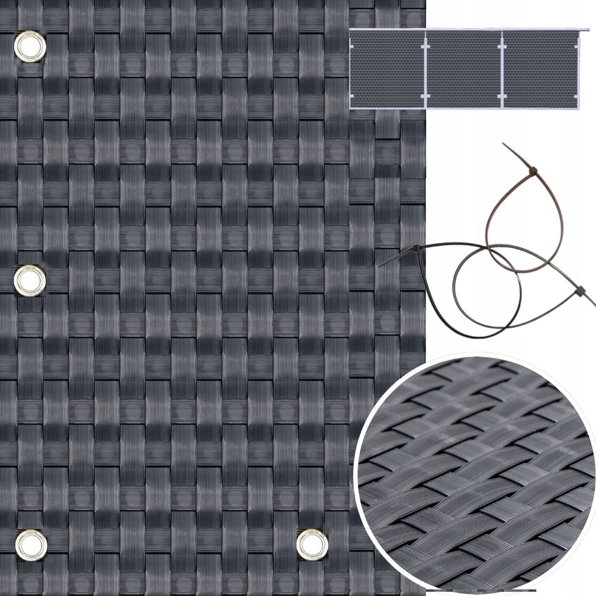 

Mata osłona na balkon Oczkowana Na Wymiar Stalowy