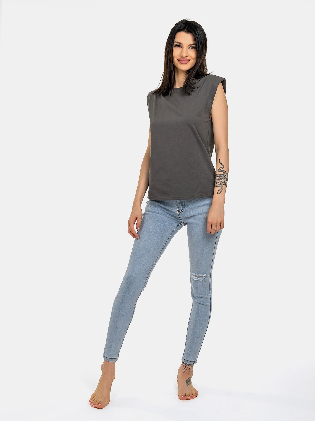 SPODNIE JEANSY DAMSKIE WYSOKI STAN RURKI JEANSOWE WYGODNE ELASTYCZNE S Rozmiar S