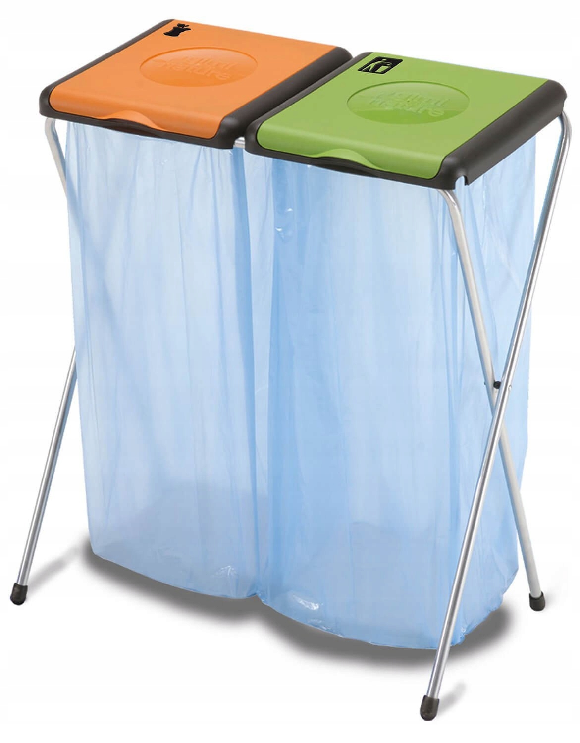 Levně Stojan Na Tříděný Odpad Bio Plast Sklo Eko Koš Sáčky 120L