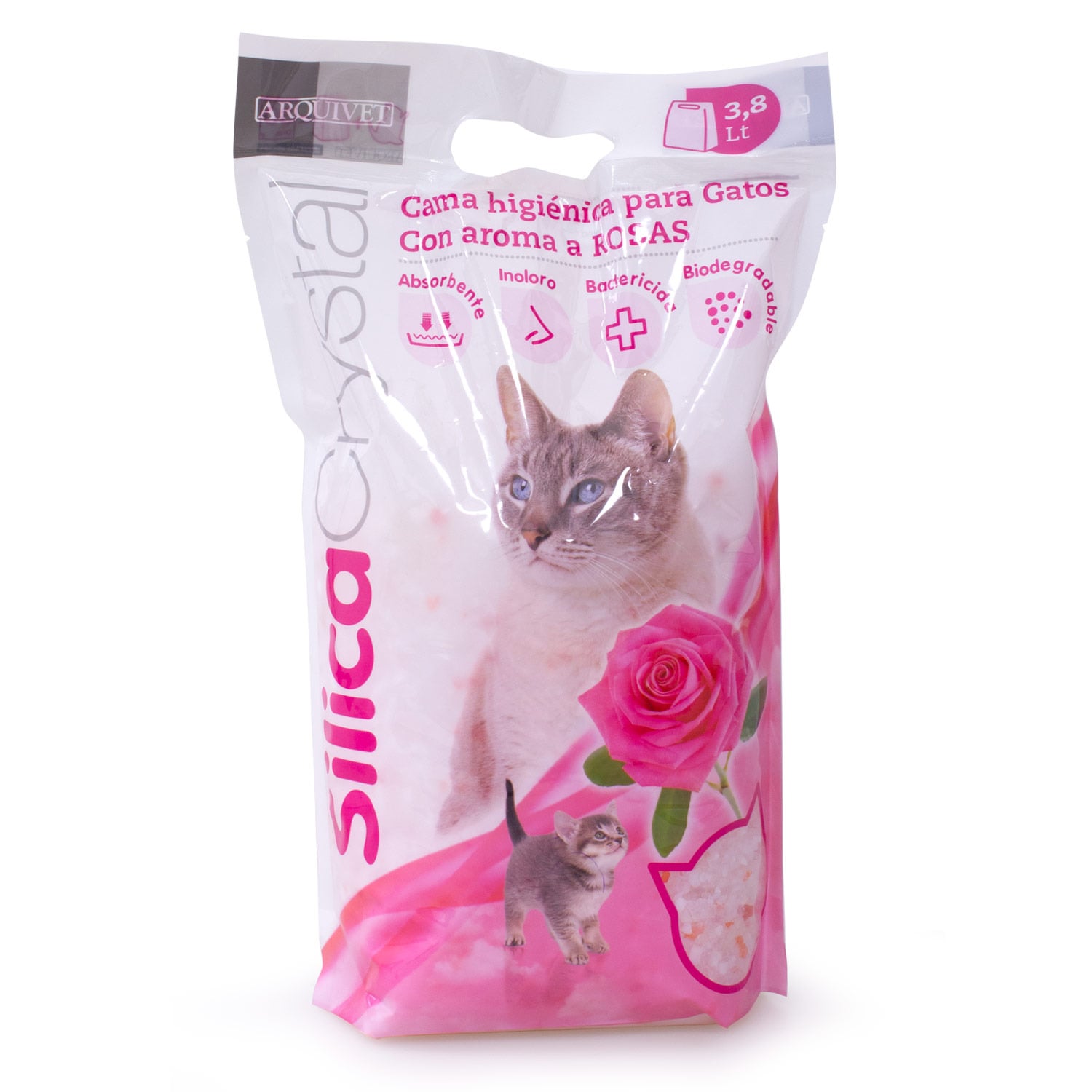 Levně Arquivet Silikonové stelivo s vůní růže 3,8 l