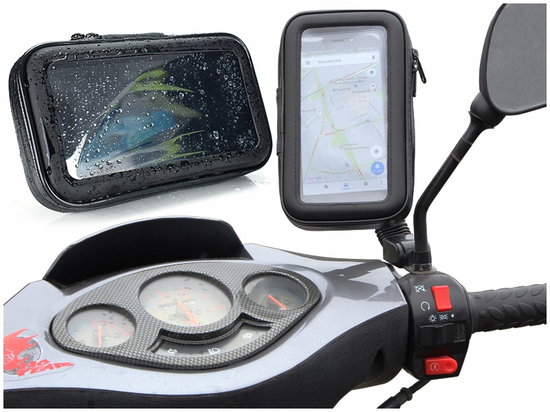 

Motocyklowy Uchwyt Telefon Skuter Motor Lusterko