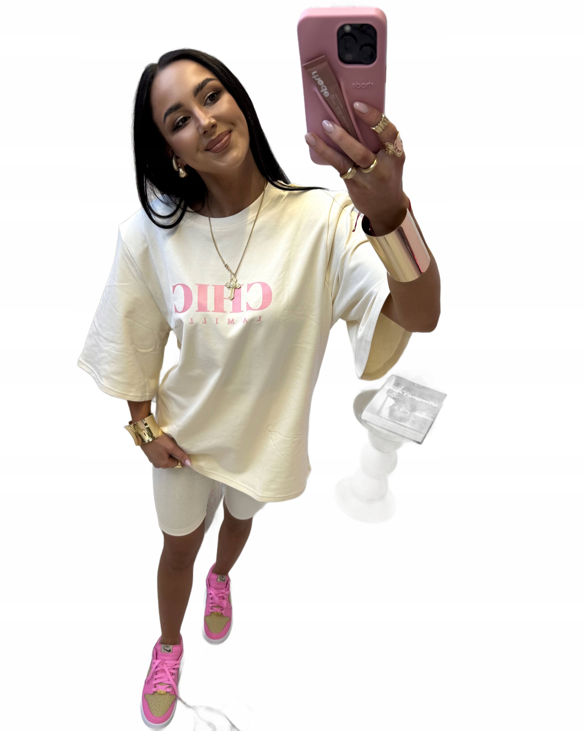 La Milla Oversize Tričko Chic Světle Béžová Univerzální
