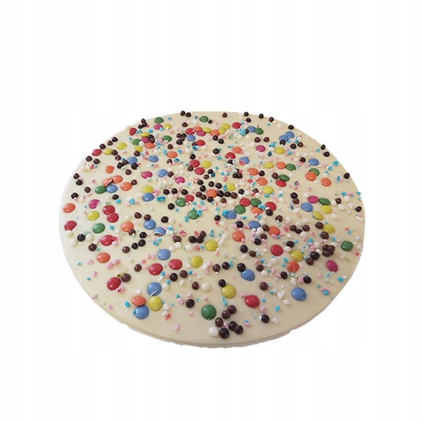 Levně Pizza z bílé čokolády s lentilkami a dalšími přísadami, Den dětí