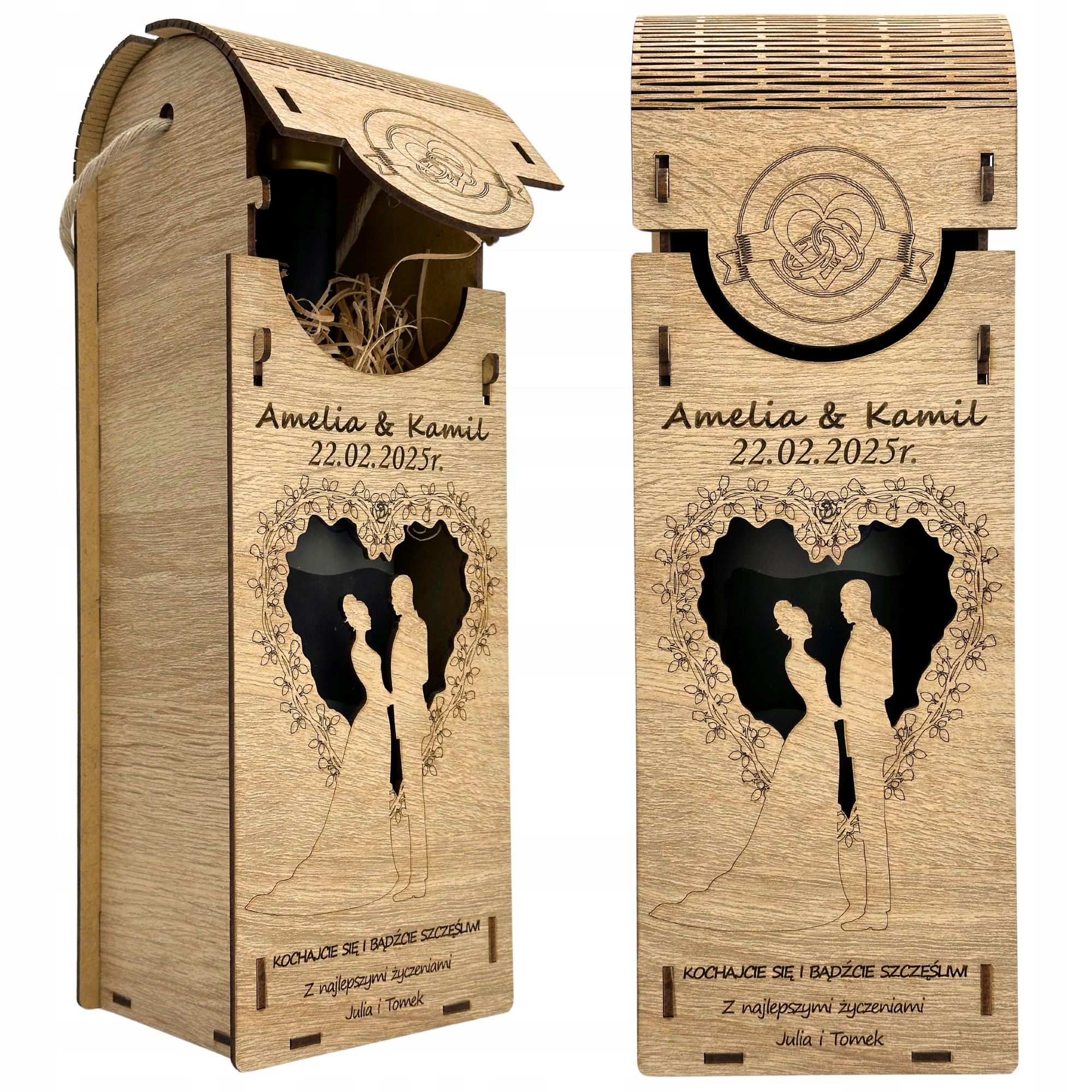 КОРОБКА ДЛЯ ВИНА СВАДЕБНЫЙ ПОДАРОК ДЛЯ ЖЕНИХА И НЕВЕСТЫ ПОДАРОЧНАЯ КОРОБКА С ГРАВИРОВКОЙ СВАДЕБНАЯ ВЕЧЕРИНКА