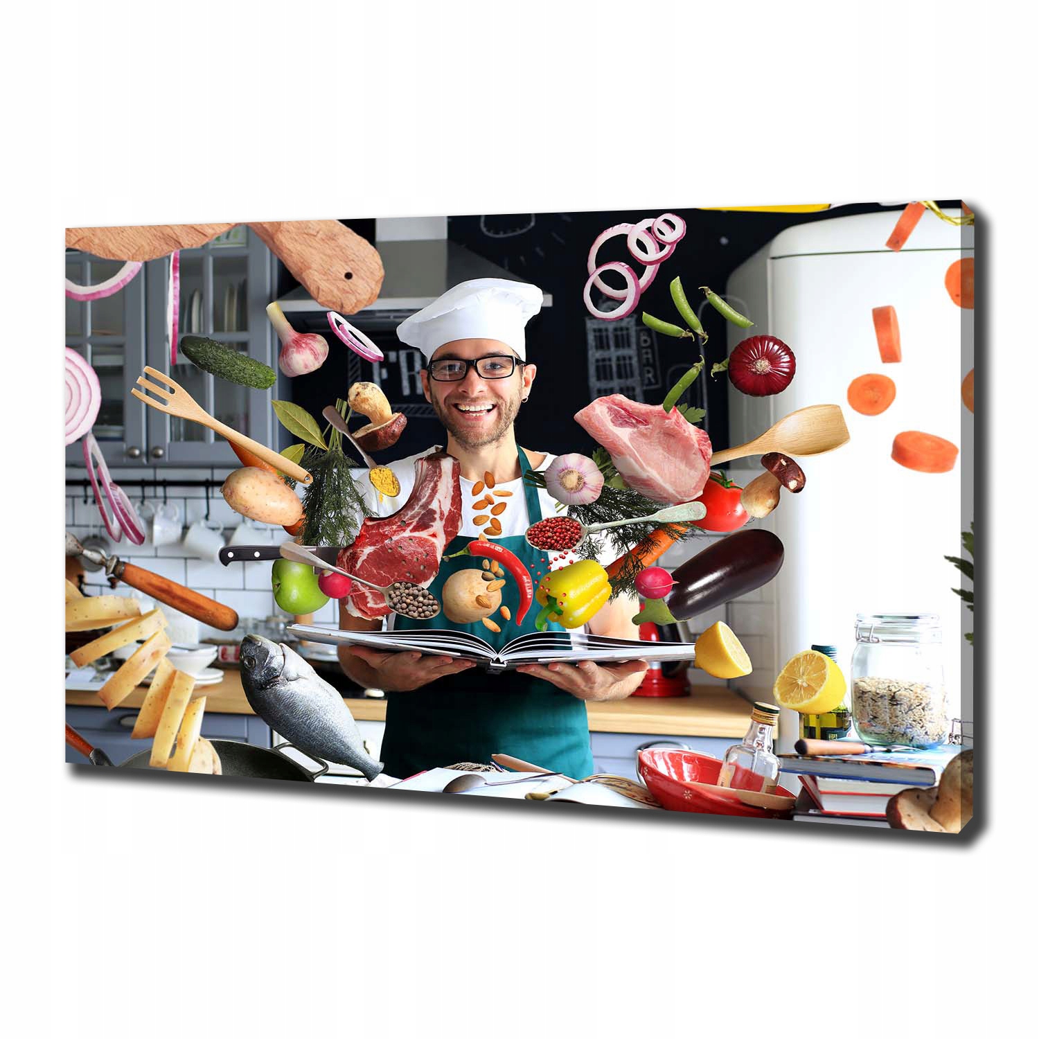 

Foto obraz na płótnie Kucharz przepisy 100x70 cm