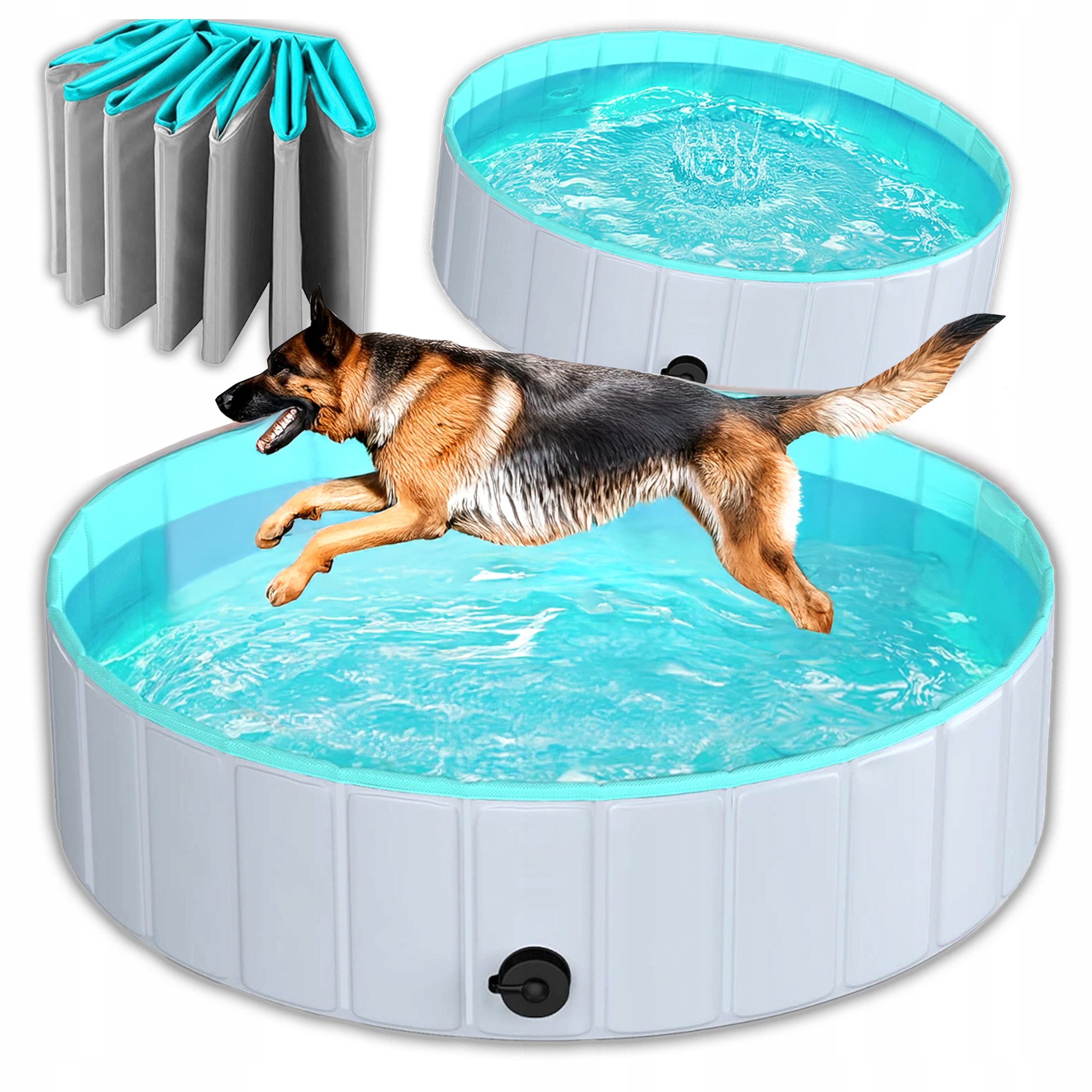 Levně Bazén Pro Psa Zvířata Děti Zahradní skládací 160x30 cm Zesílený