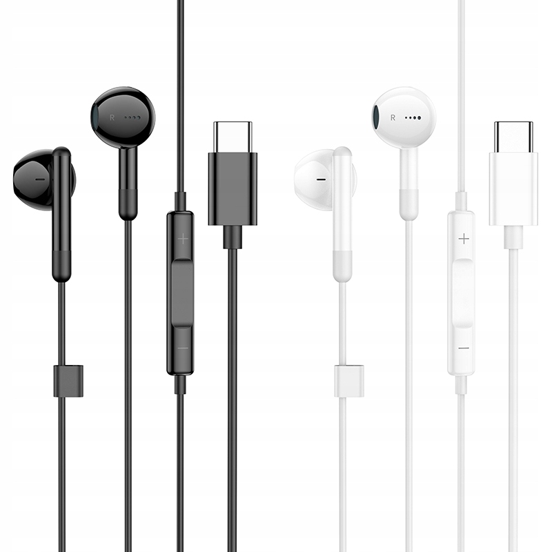 Słuchawki douszne USB Typ Typu C USB-C do iPhone 15 Plus Pro Max iPad Pro Typ przewodowe