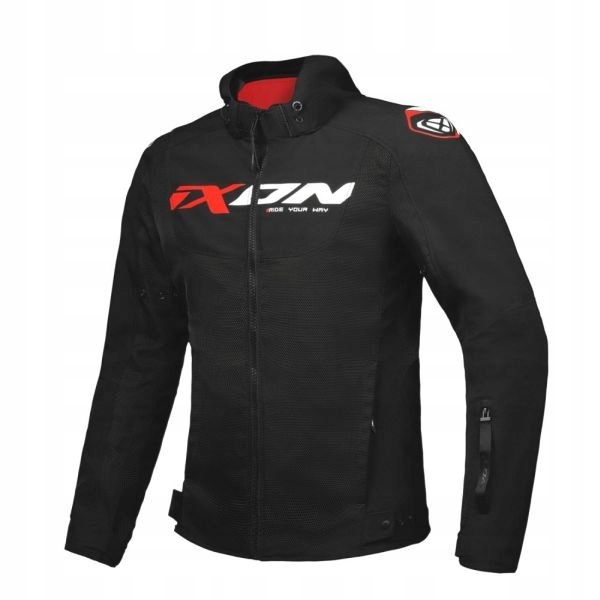 Turistická bunda Ixon Fierce farba biela/čierna/červená, veľkosť 2XL