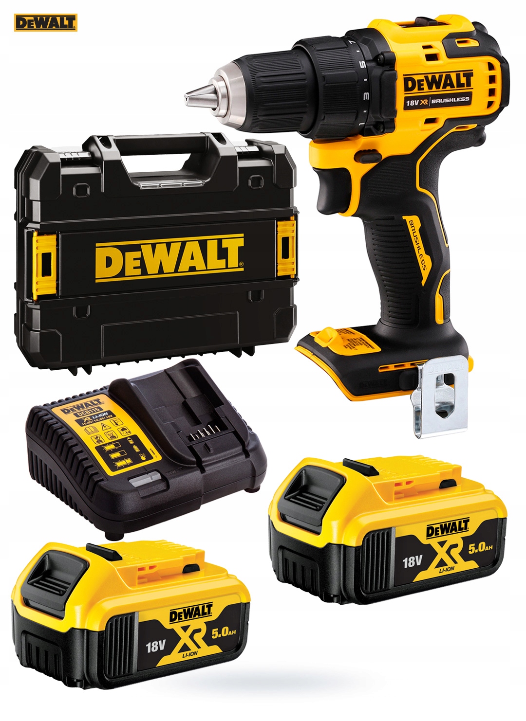 Wiertarko-wkrętarka Dewalt DCD708P2T 18V 65Nm 2x5,0Ah Tstak