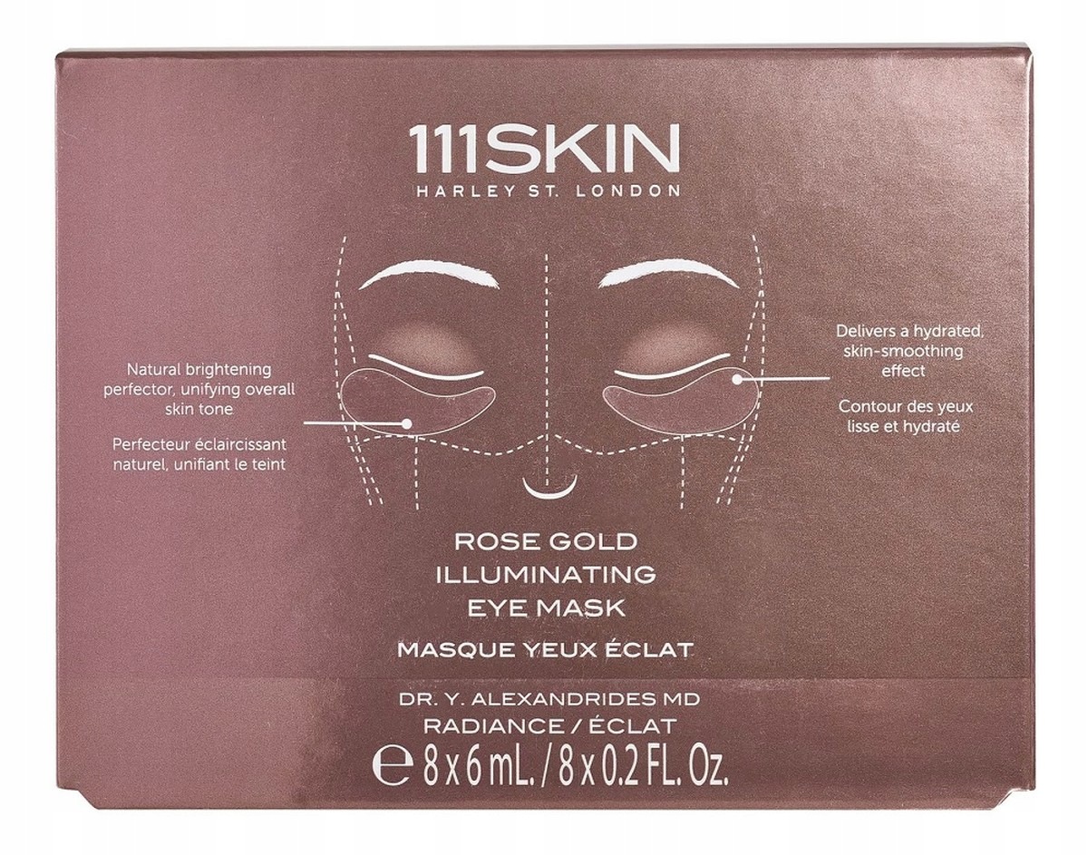 111Skin Rose gold rozjasňující maska pod oči 8x6 ml 48 ml
