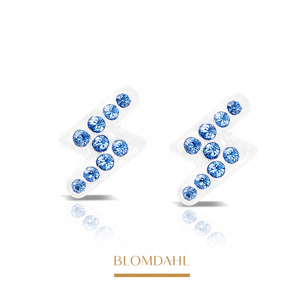 Blomdahl Náušnice Brilliance Flash Sapphire 8 mm
