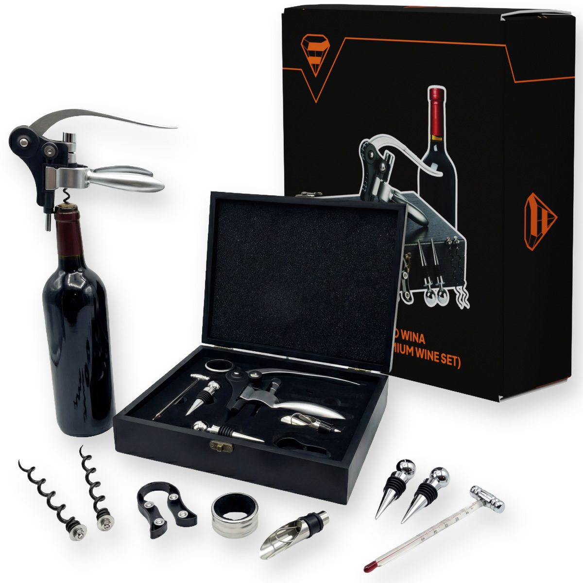 Sada na otevírání vína s pákovou vývrtkou na rande pro maminku babičku