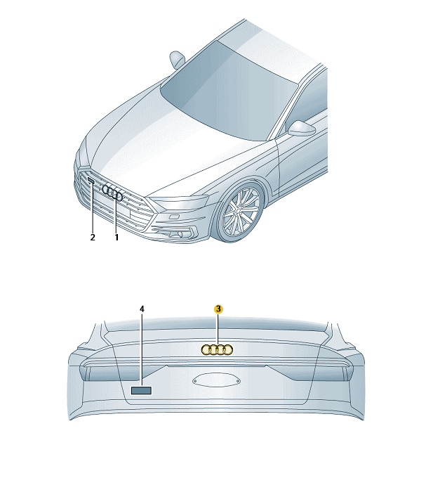 EMBLEMAT ZNACZEK AUDI A5 S5 RS5 SPORTBACK TYŁ CZARNY BLACK ORYGINAŁ ASO Numer katalogowy części 8W8853742A