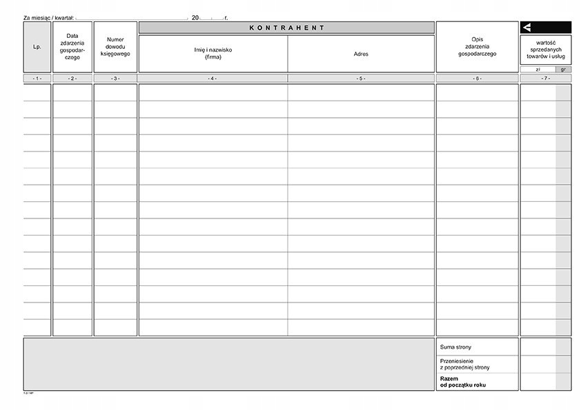 Podatkowa książka A4 przychodów i rozchodów Marka Michalczyk i Prokop