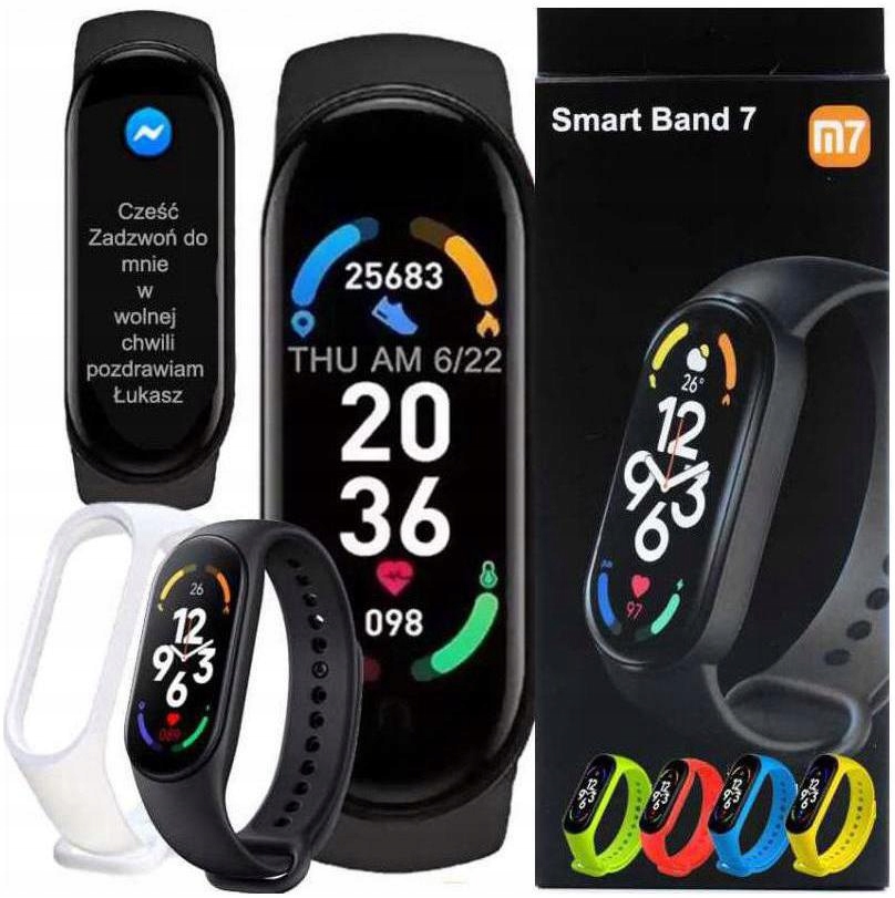 SMARTBAND M7 OPASKA SPORTOWA SMARTWATCH + 2 PASKI