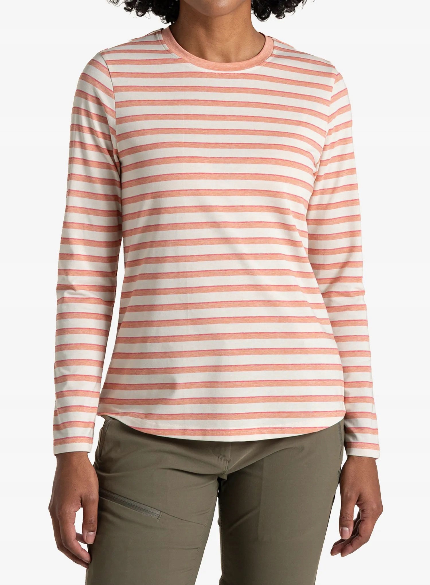 Mikina Craghoppers NosiLife Akona Ls Top clay stripe 8 (xs)
