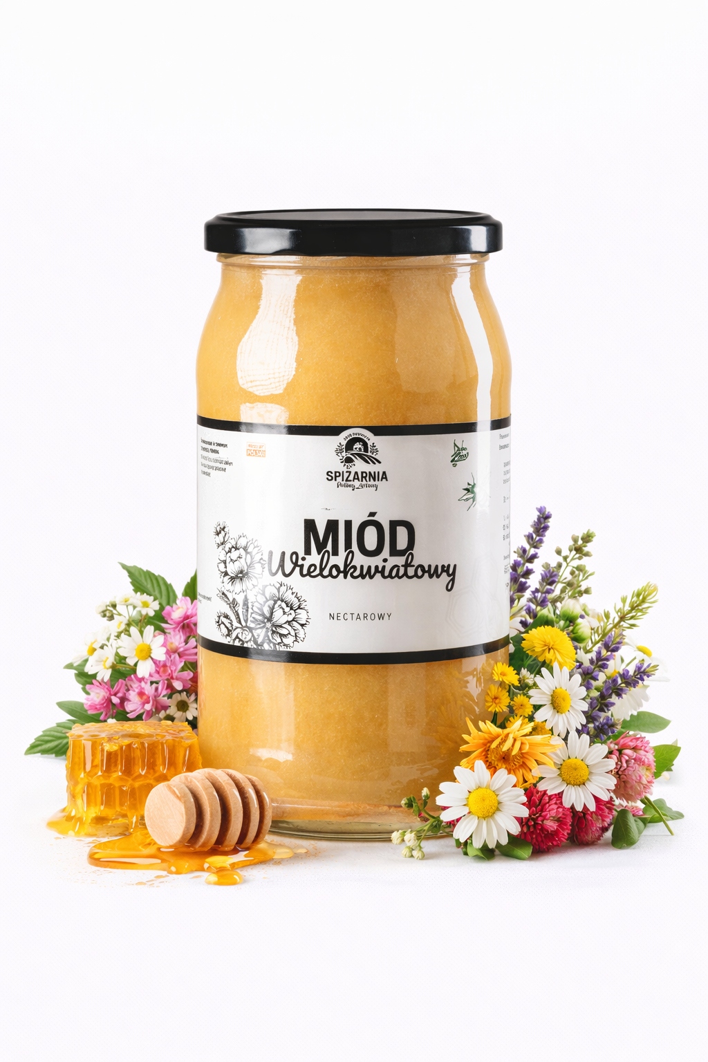 Levně Med mnohokvětý 1100g přírodní Polský rodinný jemný prémiový