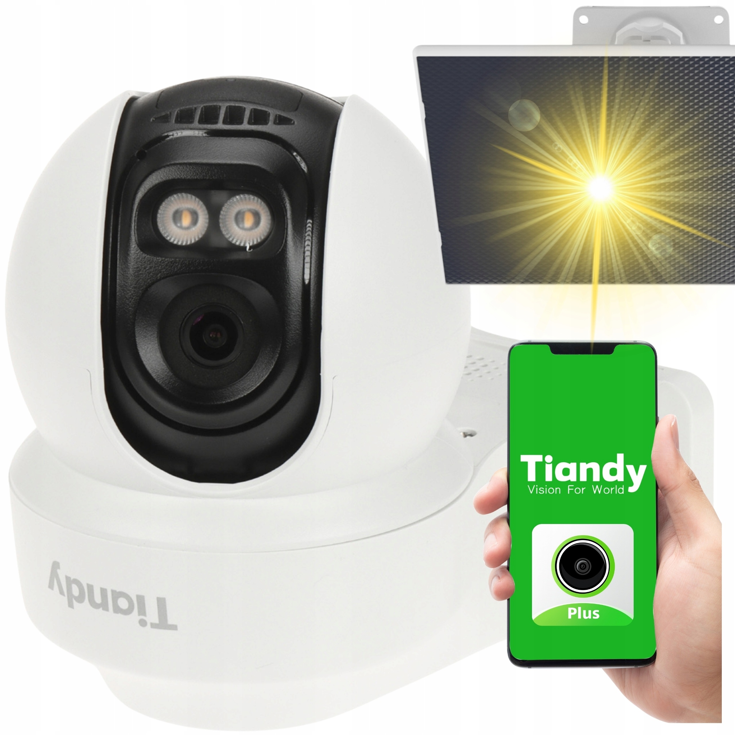 Otočná kamera Tiandy TC-H343K 9DA-4 4Mpx 4G Lte s solárnym panelom IP67