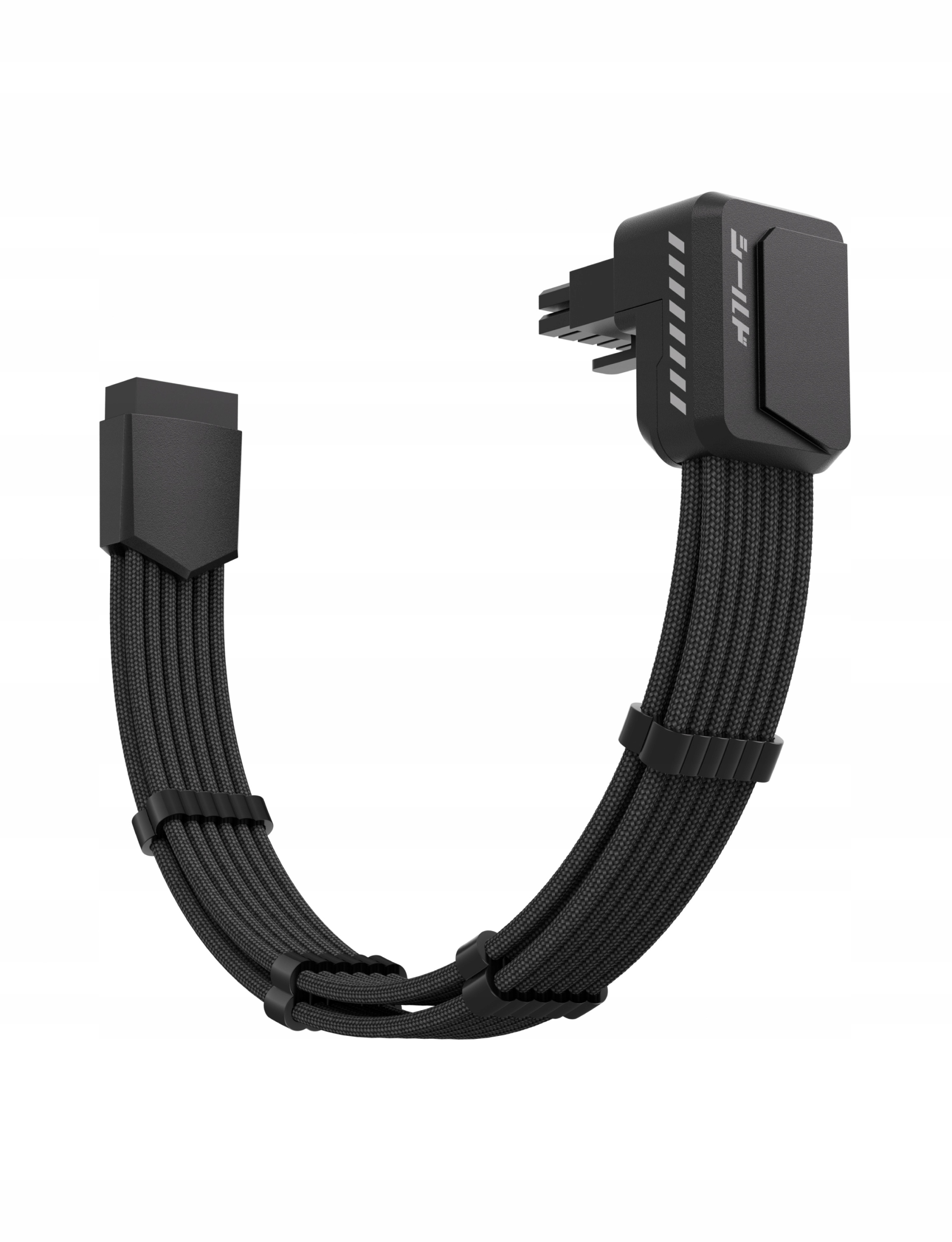 Przedłużacz przewód kątowy 90 stopni 12VHPWR Rvs 12+4 Pin 16 Awg Ezdiy-fab