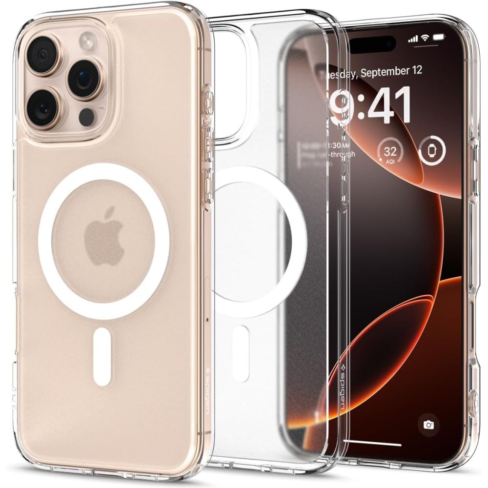 Pouzdro obal na iPhone 16 Pro Ultra Hybrid Mag s MagSafe průhledné