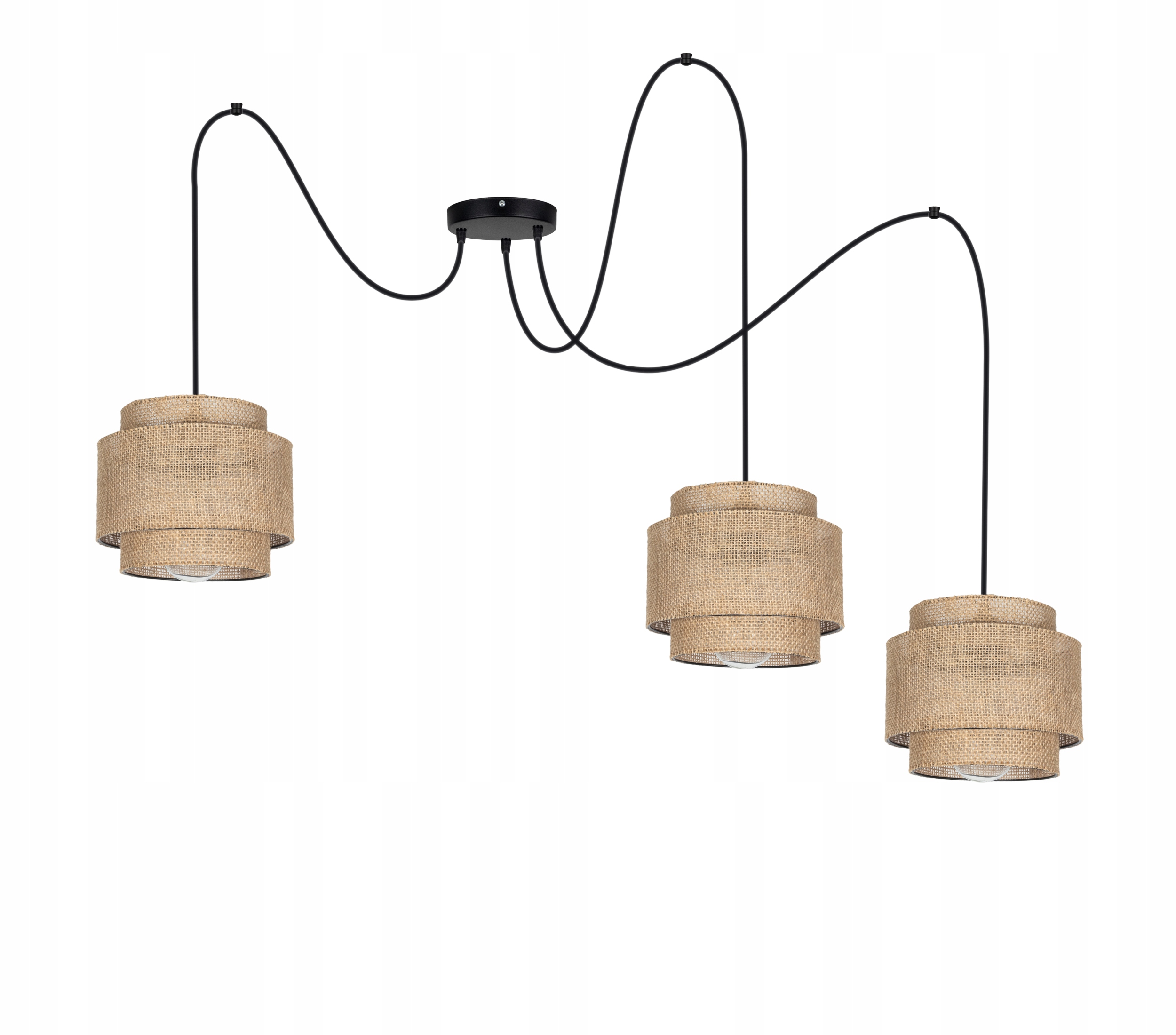 

Lampa Boho Wisząca Sufitowa Nowoczesna Pająk Len
