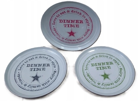 taca metalowa okrągła fi - 39 cm DINNER TIME — 3