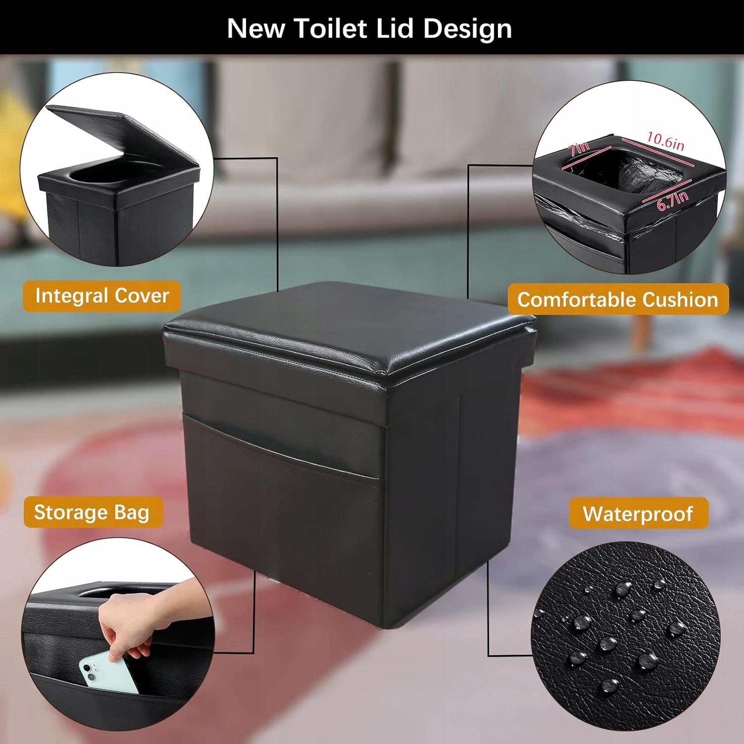 PRZENOŚNA LEKKA SKŁADANA TOALETA KEMPINGOWA Numer katalogowy części 03246SP0324