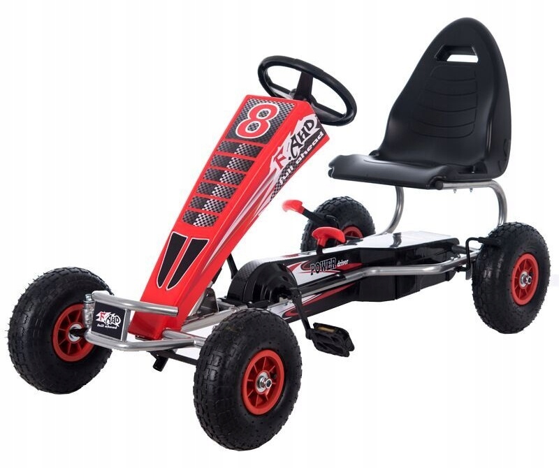 WIELKI GOKART 5-12 lat do 60kg POMPOWANE KOŁA HAMULEC RĘCZNY