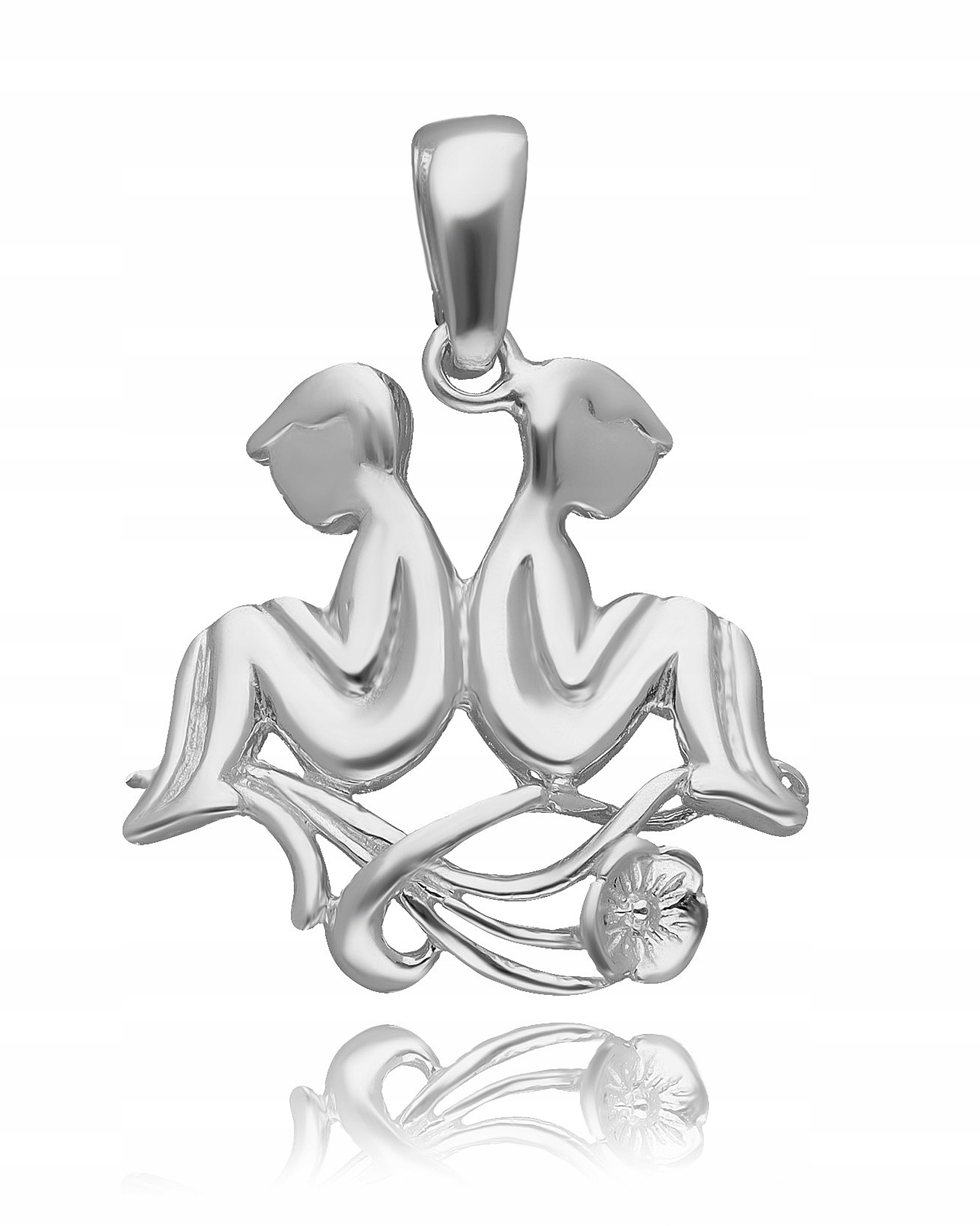 Stříbrný Velký Dámský Přívěsek Pro Muže Dvojčata, Znamení Zvěrokruhu