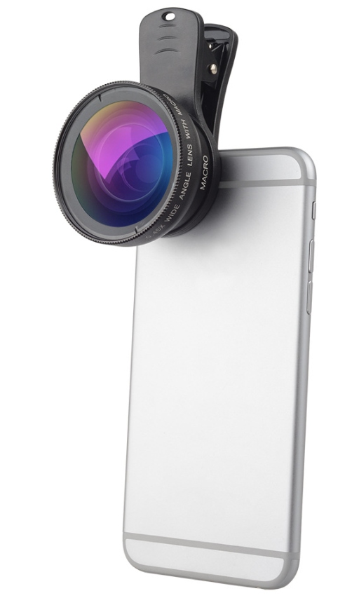 APEXEL OBIEKTYW 2W1 MACRO SZEROKOKĄTNY DO TELEFONU UNIWERSALNY MAKRO ZESTAW Marka Apexel