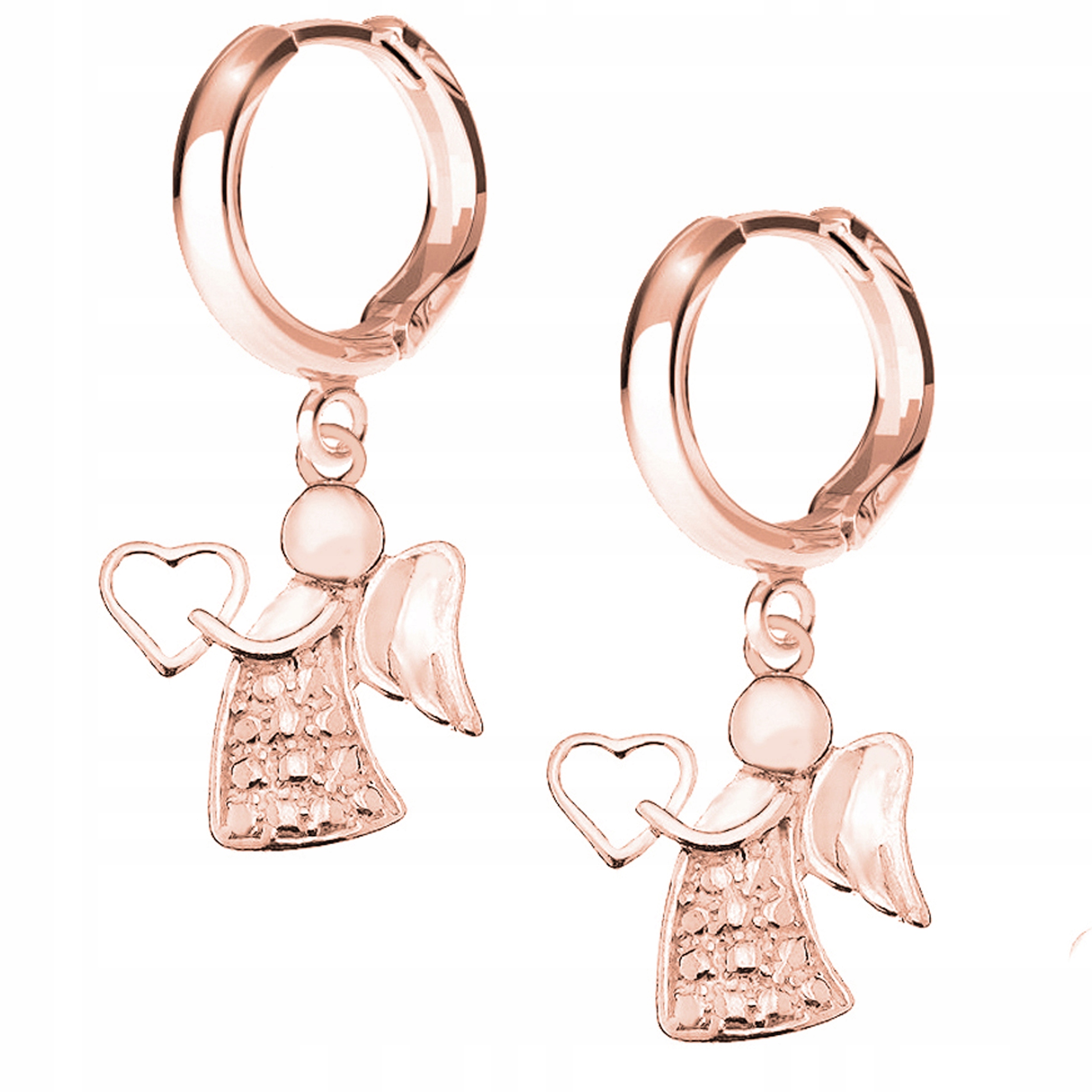 Náušnice Anděl Andílek růžové zlato 925