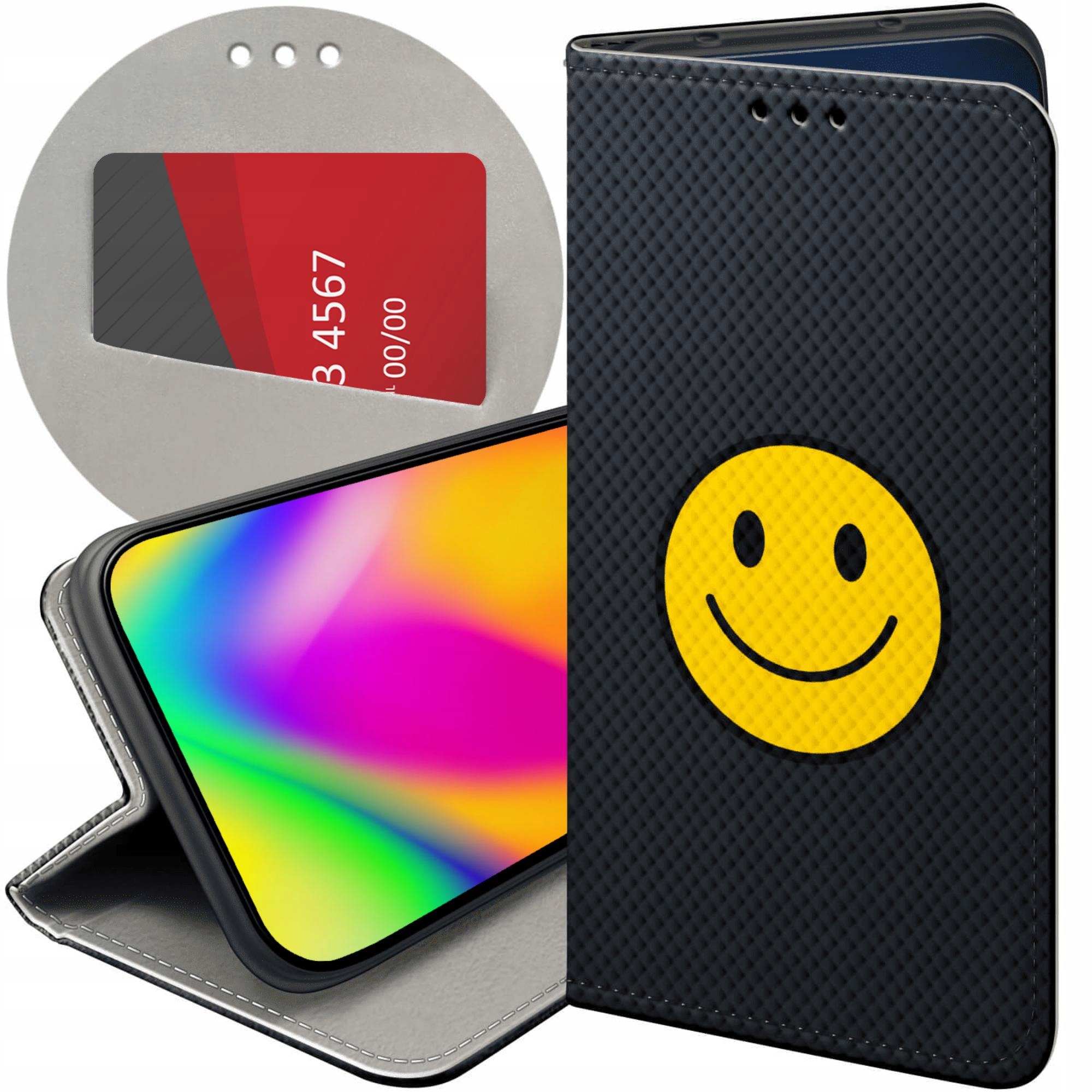 Etui Z Klapką Do Motorola Moto G14 Uśmiech Smile Emoji Futerał Case