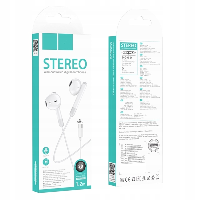 Słuchawki douszne USB Typ Typu C USB-C do iPhone 15 16 Plus Pro Max iPad Marka bez marki