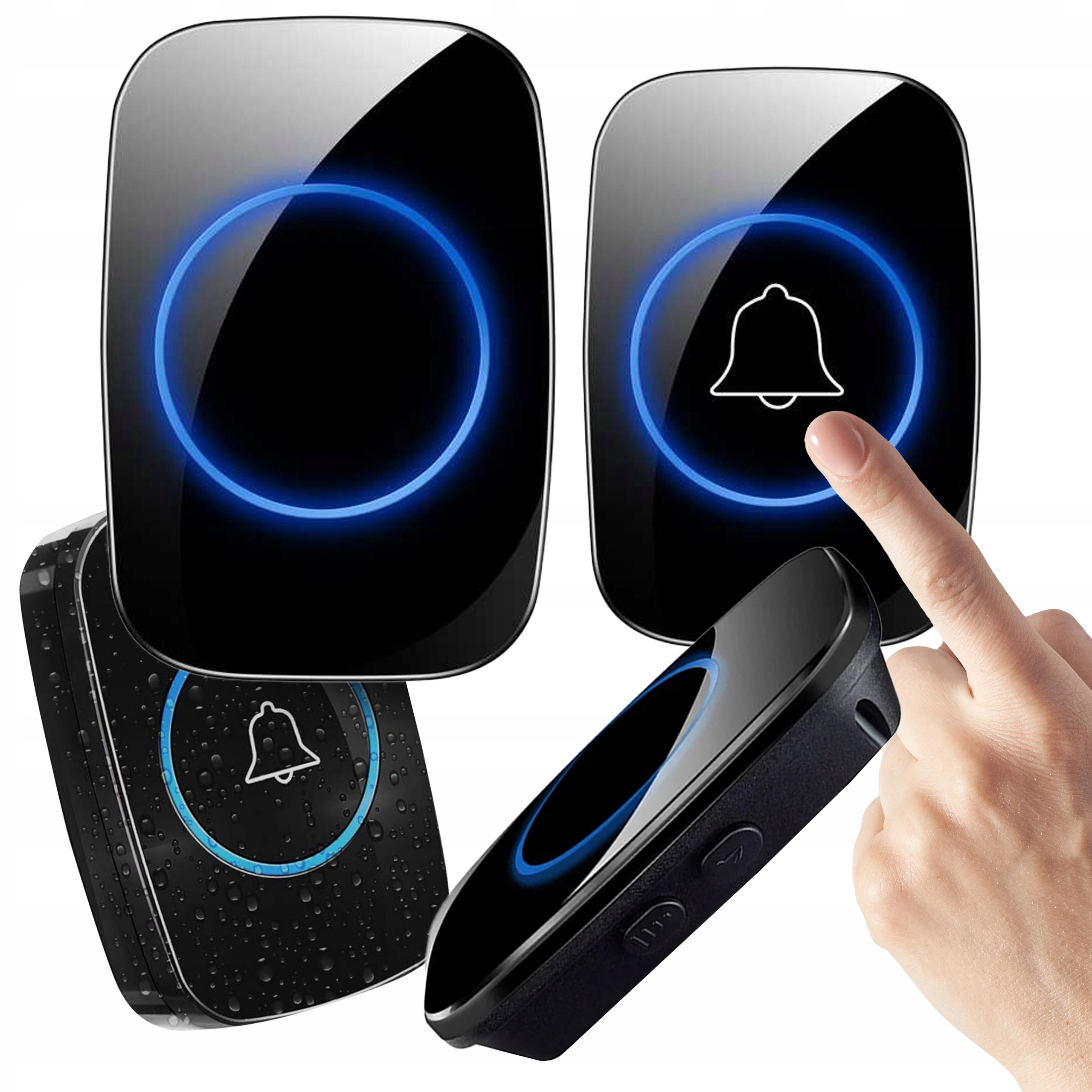 БАТАРЕЯ РАБОТАЕТ ДВЕРНОЙ ЗВОНОК ОТКРЫТЫЙ ВОДОНЕПРОНИЦАЕМЫЙ IP44 БОЛЬШОЙ ДИАПАЗОН