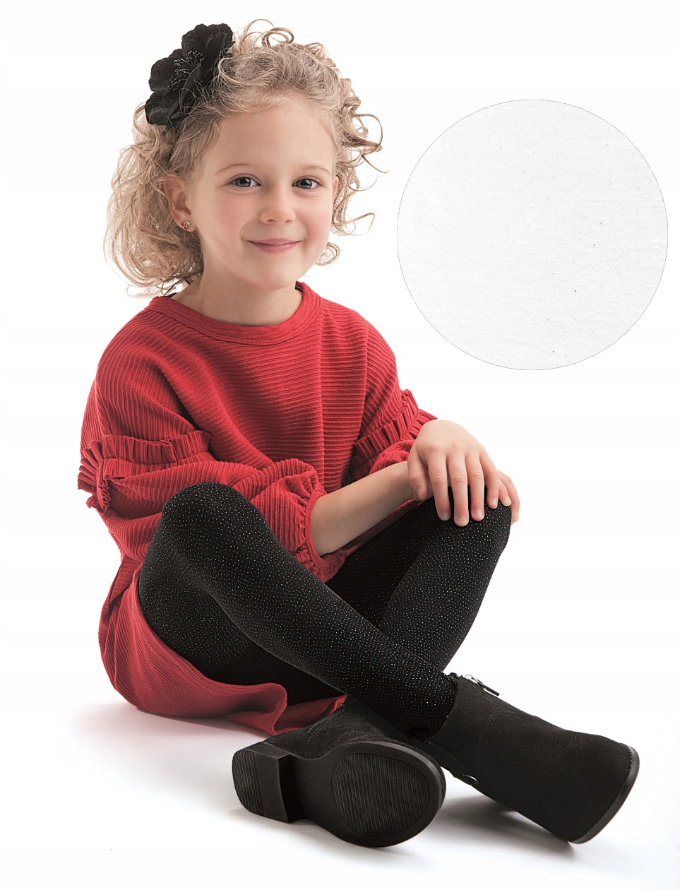 

Knittex rajstopki Angel Dust brokat Białe# 140-146