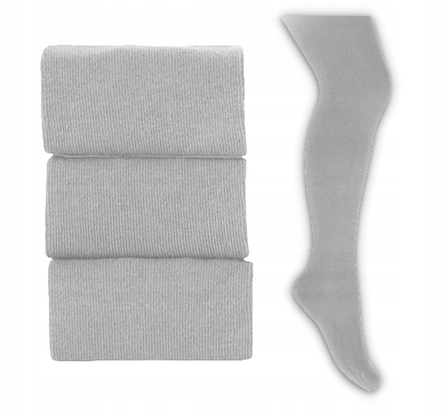 RAJSTOPY dziecięce Wola GŁADKIE 104-110 szare