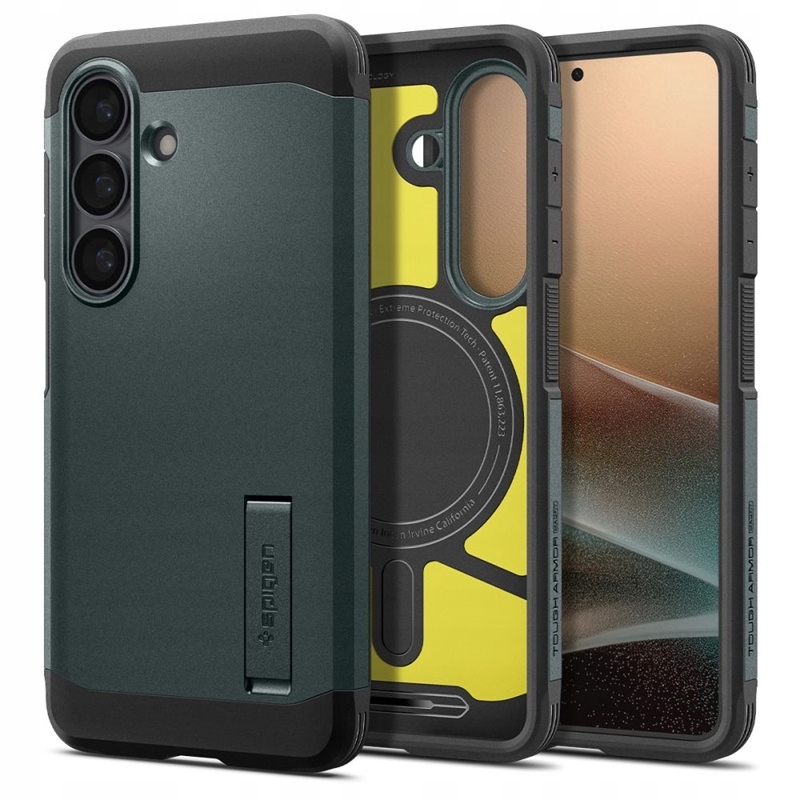 Etui Spigen do Galaxy S26 Plus Magsafe Tough Armor Oryginalne Zielone Abyss