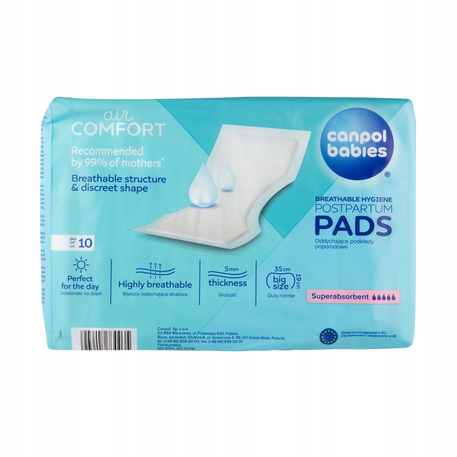 CANPOL Oddychające podkłady poporodowe 10 szt.