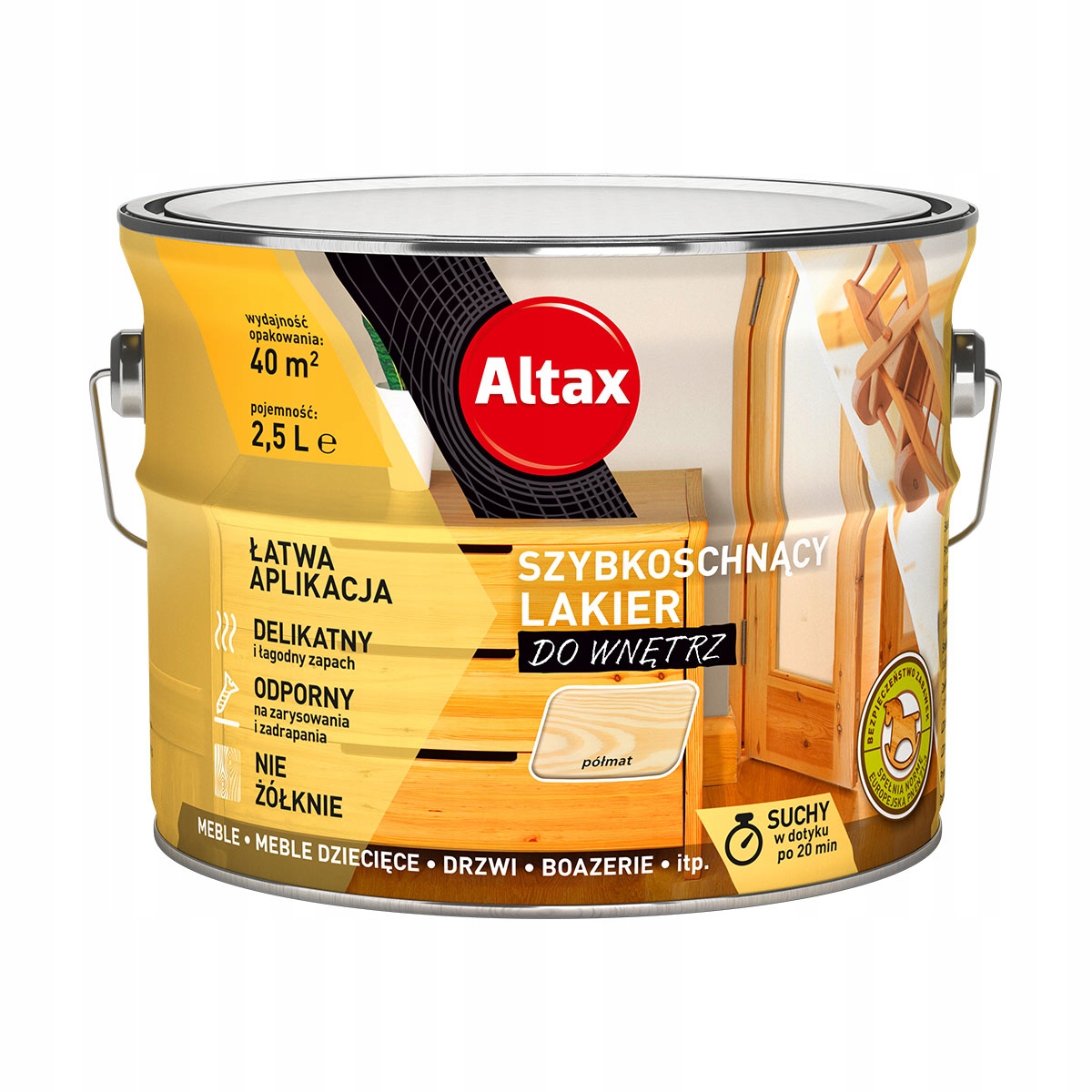 

Altax Lakier Do Wnętrz 2,5L Bezbarwny Półmat