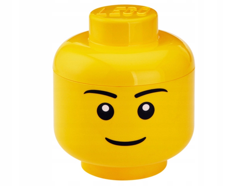 

Pojemnik na Lego mała głowa Chłopiec Żółty