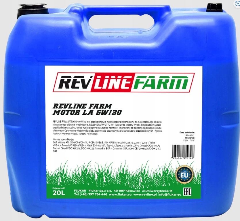 OLEJ SILNIKOWY REVLINE FARM 5W30 20L. MOTOR LA