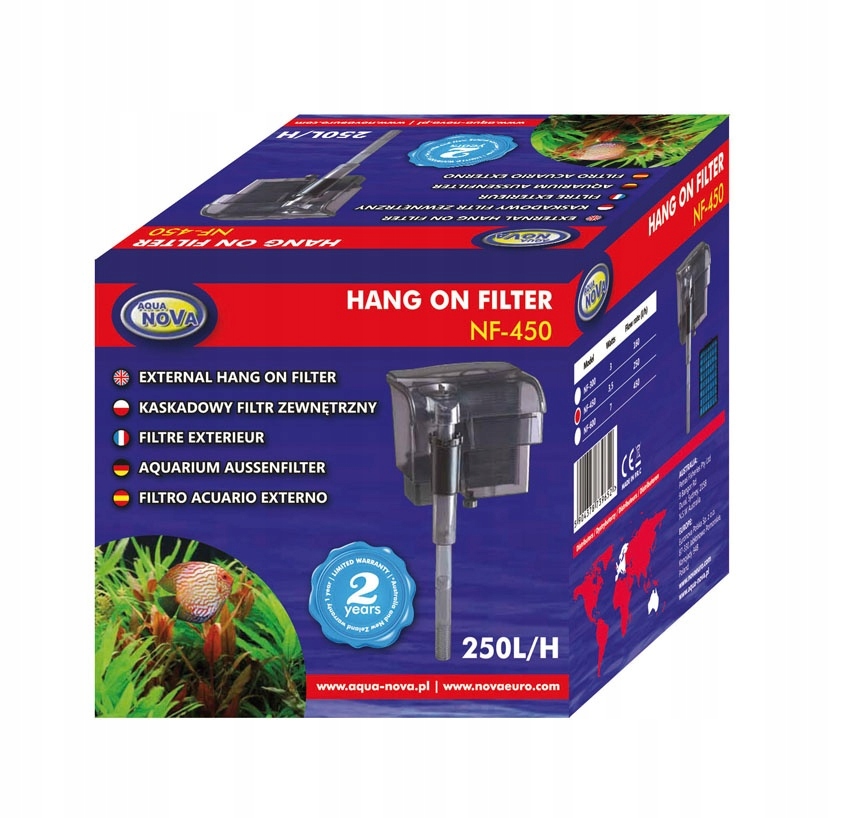 

Aqua Nova Filtr kaskadowy NF-450 do akwarium 100l