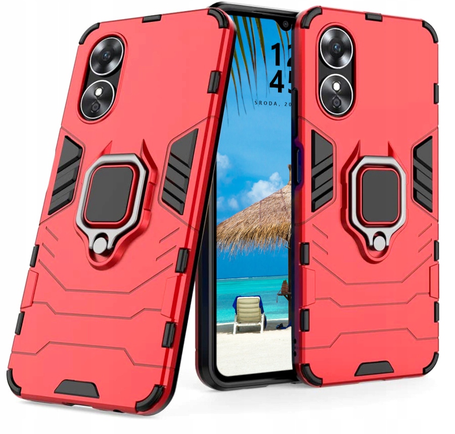 

Etui Pancerne Ring Holder Do Oppo A17 Szkło