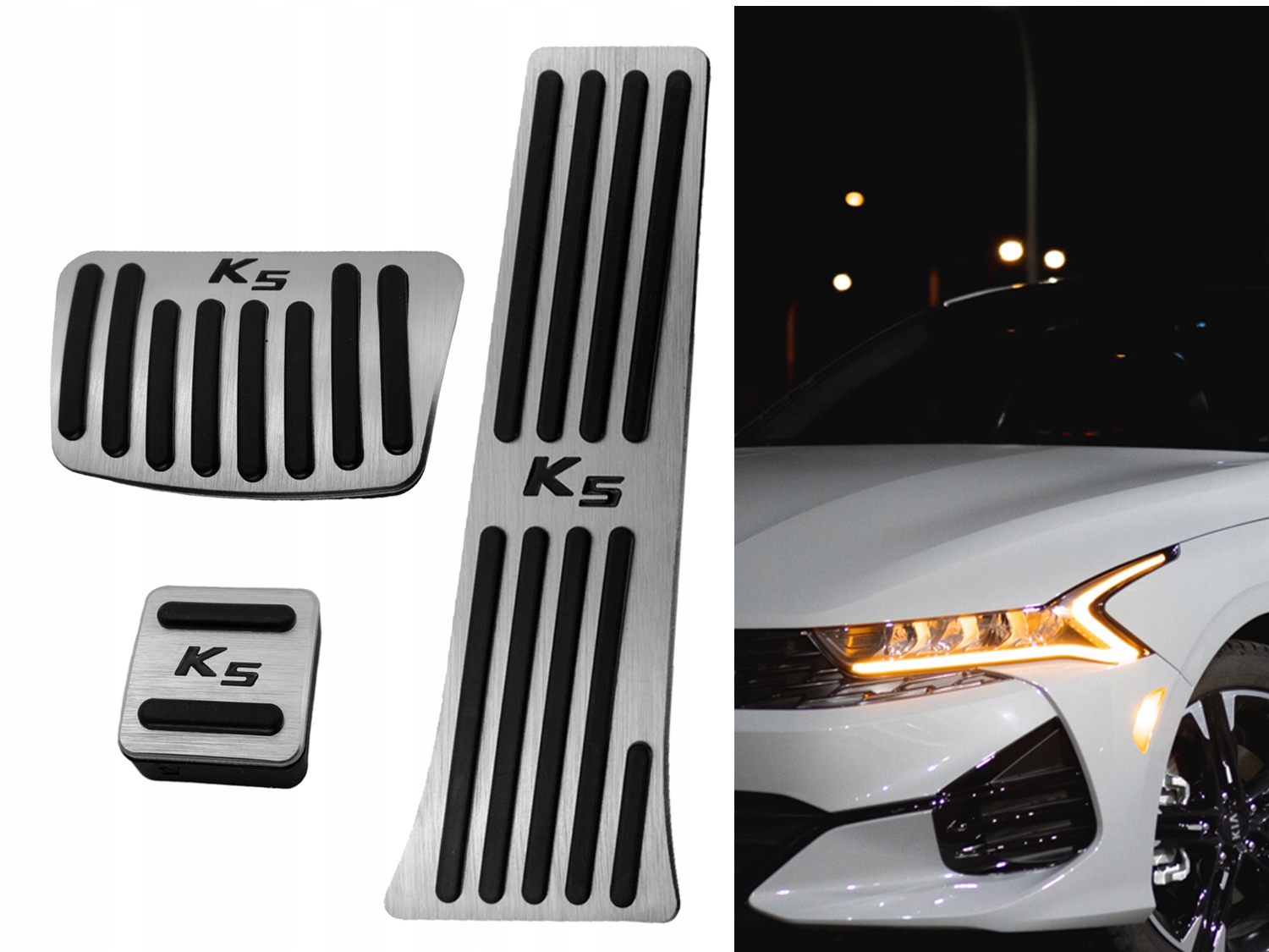ALUMINIOWE Nakładki na Pedały KIA K5 OPTIMA SPORTAGE AUTOMAT -2021 SPORT